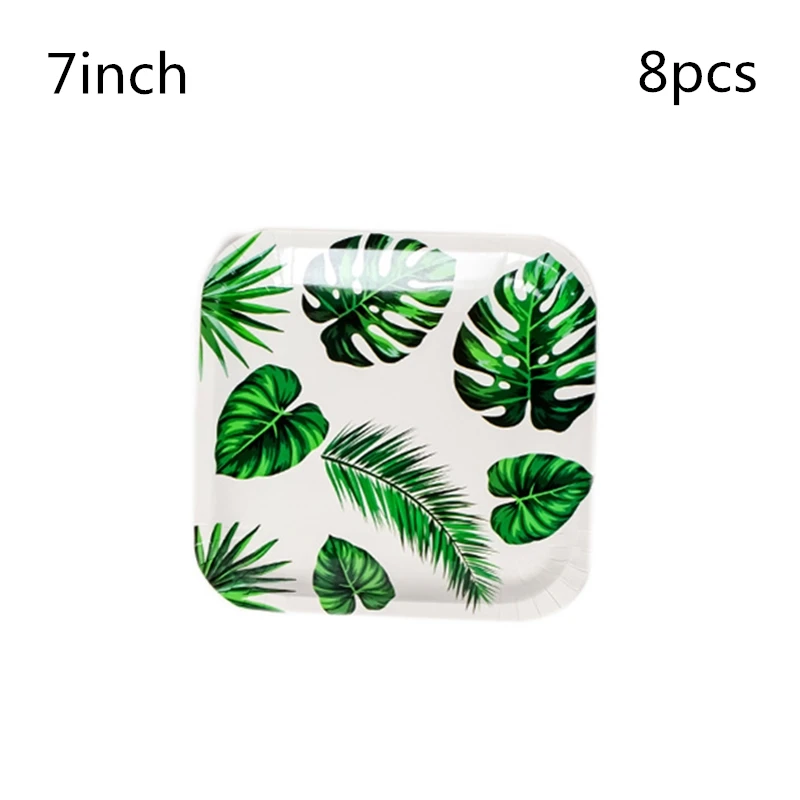 Товары для дня рождения OLOEY Tropical Flamingo одноразовые тарелки/чашки/бумажные летние