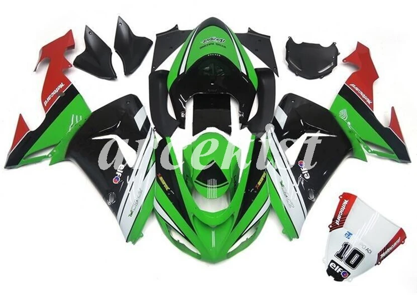 

4 подарки Новый ABS мотоцикл полный обтекатель комплект подходит для Kawasaki Ninja ZX-10R ZX10R 2006 2007 06 07 на заказ зеленый черный