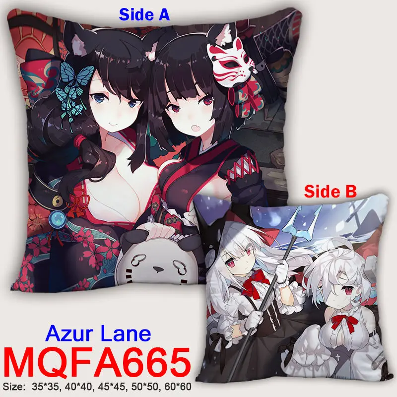2020 Новый Аниме игры Azur Lane Dakimakura Чехол 3D печать двусторонняя 45X45CM Декоративная
