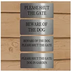 Жизненные показатели: Остерегайтесь собаки. Закройте ворота. Серебряная доска для дома и сада из ПВХ