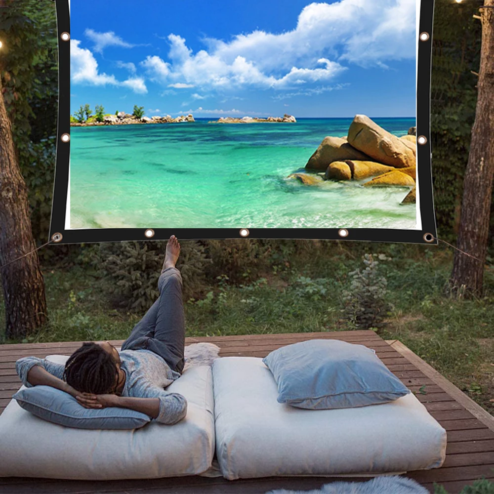 Экран для проектора складной 150 дюйма 4:3 HD | Электроника