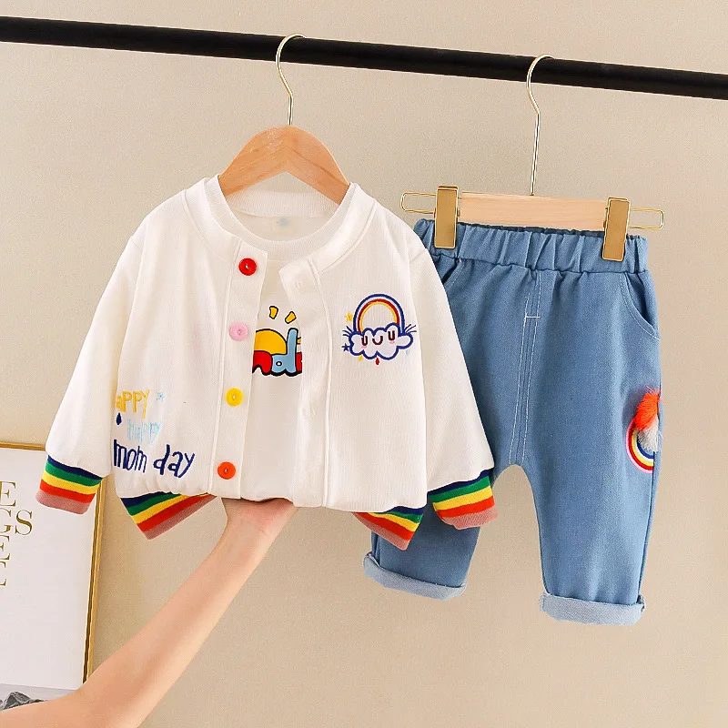 

Spring Autumn Baby Boys Suits Girls Clothing Set Kids Letter Tracksuit Tops Pants Children Boys Outfits sets