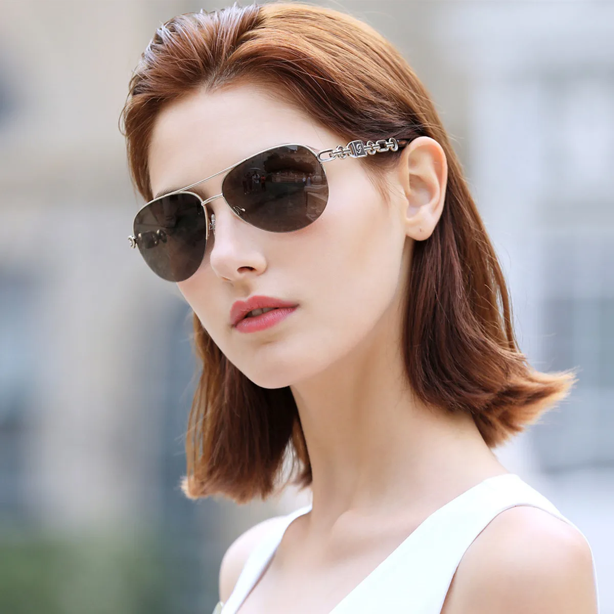 

FENCHI Pink White Sunglasses Women Vintage Brand Driving Pilot Mirror uv Protection glasses for women oculos de sol feminino