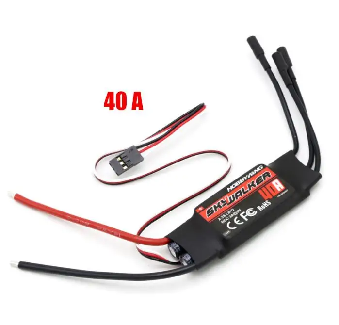 Skywalker 40A Hobbywing Skywalker 40A 50A 60A 80A 15A 20A 30A ESC контроллер скорости с UBEC для RC самолетов вертолет - Цвет: Skywalker 40A