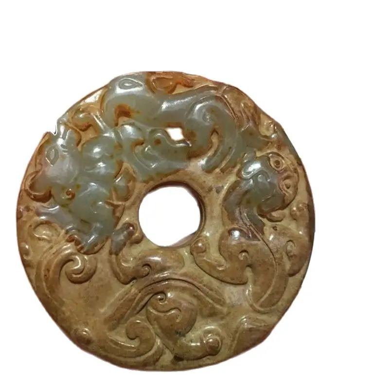 Высокая нефрита антикварные Нефритовое украшение под старину стенки воюющих
