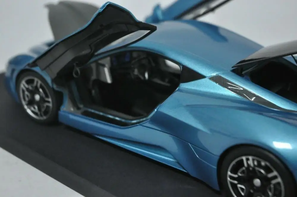 Модель литья под давлением для 1:18 2019 синий спортивный автомобиль игрушечный из