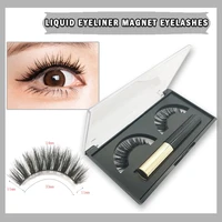 false eyelash suitfor magnetic eye liner 3d magnet false eyelash natural magnet glue free