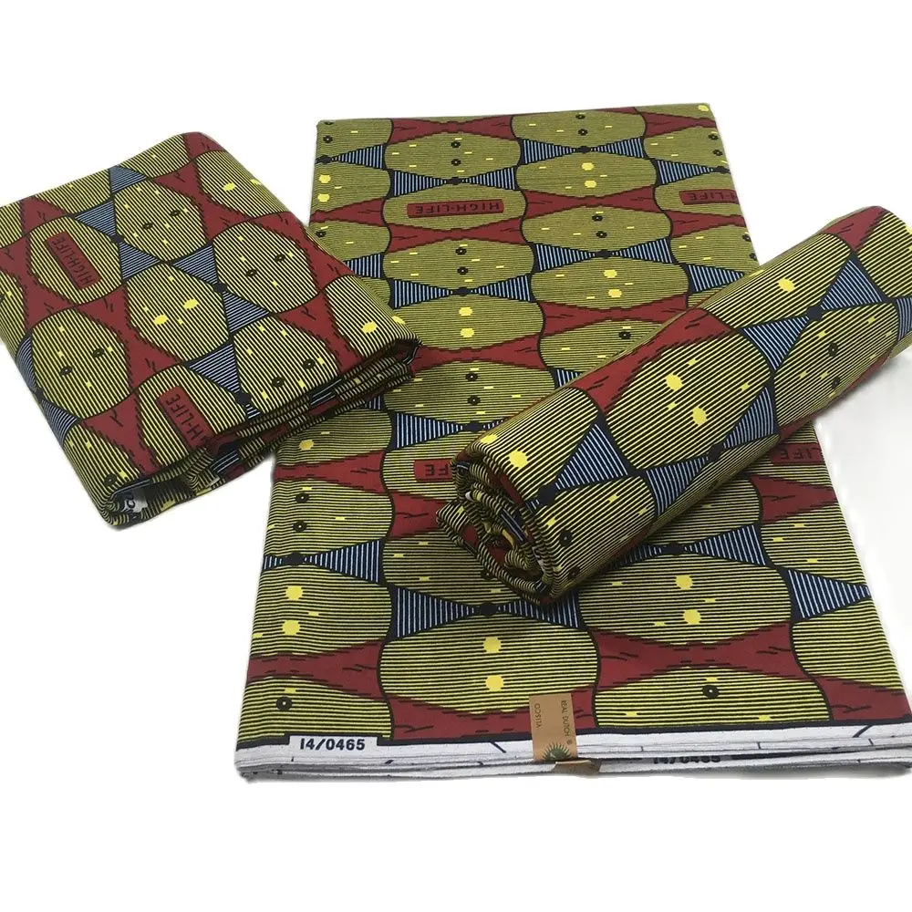 

African wax Fabric Print cotton material New style High Quality Wax Fabric 6Yard Ankara Print Real Nigerian Wax For Dresses