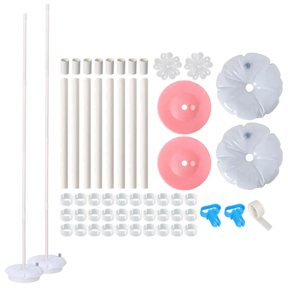 

55PCS Balloon Stand Kit Balloon Column Holder No Word PVC Pole Base Column For Birthday Party And Wedding Decoration