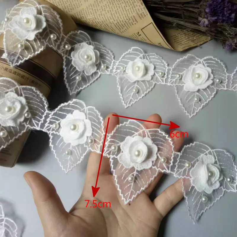 2-местное белое хлопковое сердце с жемчугом и бриллиантами вышитая кружевная