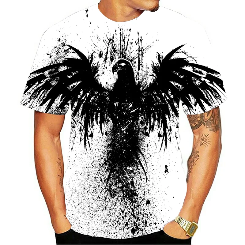 Футболка Летняя с коротким рукавом и круглым вырезом 3D принтом|Мужские футболки|