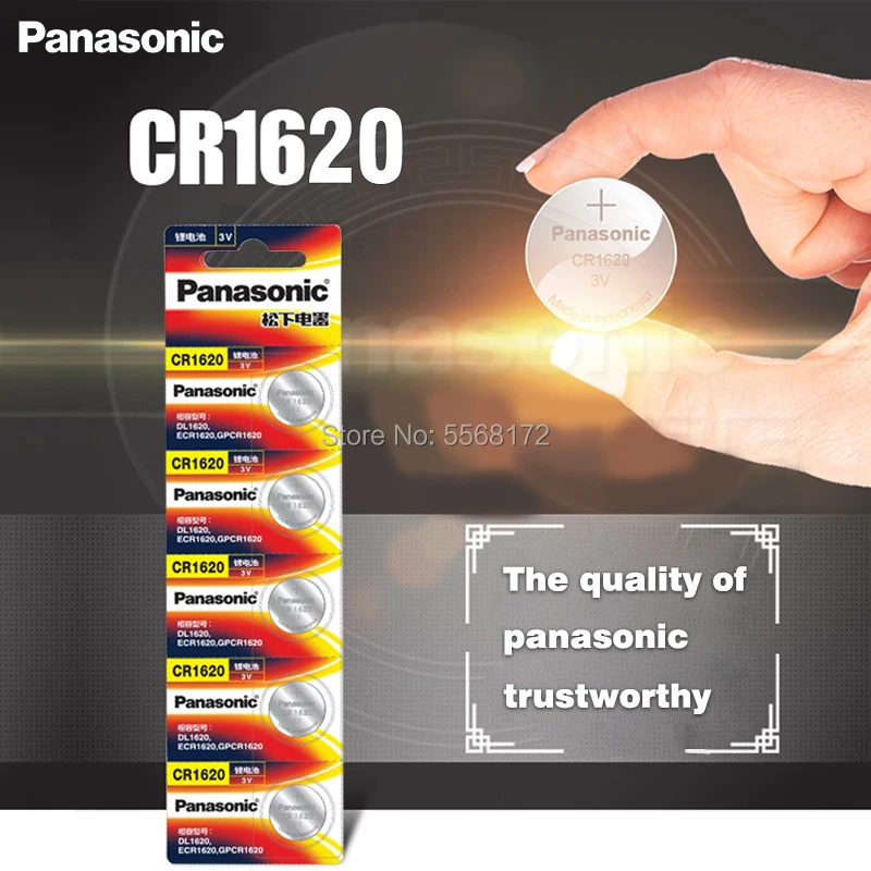 30 шт. Panasonic 100% оригинальный CR1620 кнопочный Аккумулятор для часов автомобильный