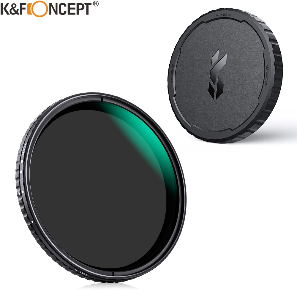 

K&F Concept ND2-ND32 Fader ND Filter Lens Neutral Density Variable Multiple Layer Nano Coated with Lens Cap 67mm 72mm 77mm 82mm