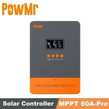 PowMr Solar Charger Controller MPPT 60A 12V 24V 36V 48V Blacklight LCD Regulator Max PV Input 150VDC Support Lithium batteries