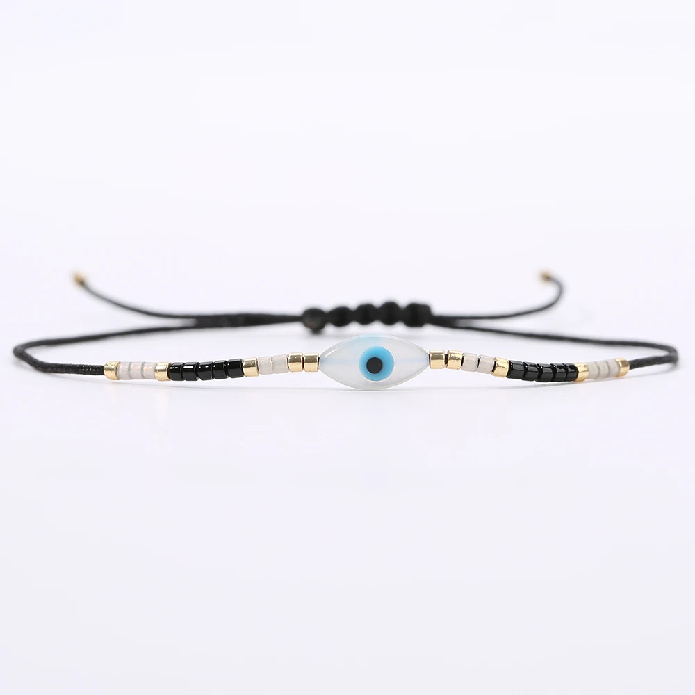 

YAUKIA Turkey Miyuki Evil Eye Bracelet Women's Simple Atmospheric Seed Beaded Jewelry Bracelet Bohemian Style Wholesale