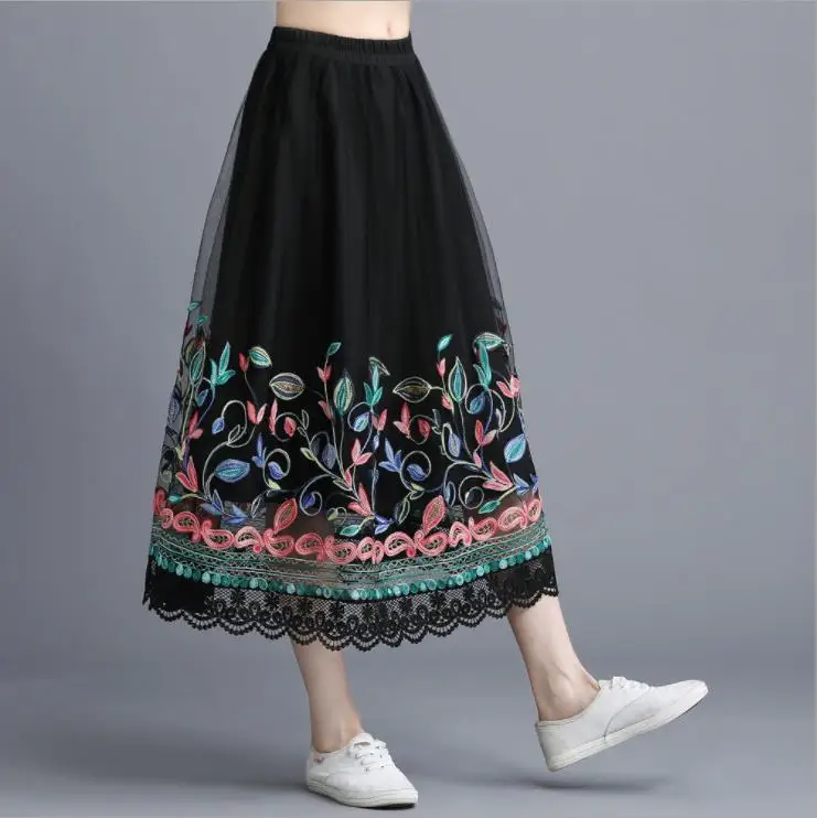 2019 Новая Художественная Ретро национальная ветровая одежда сетчатая с вышивкой