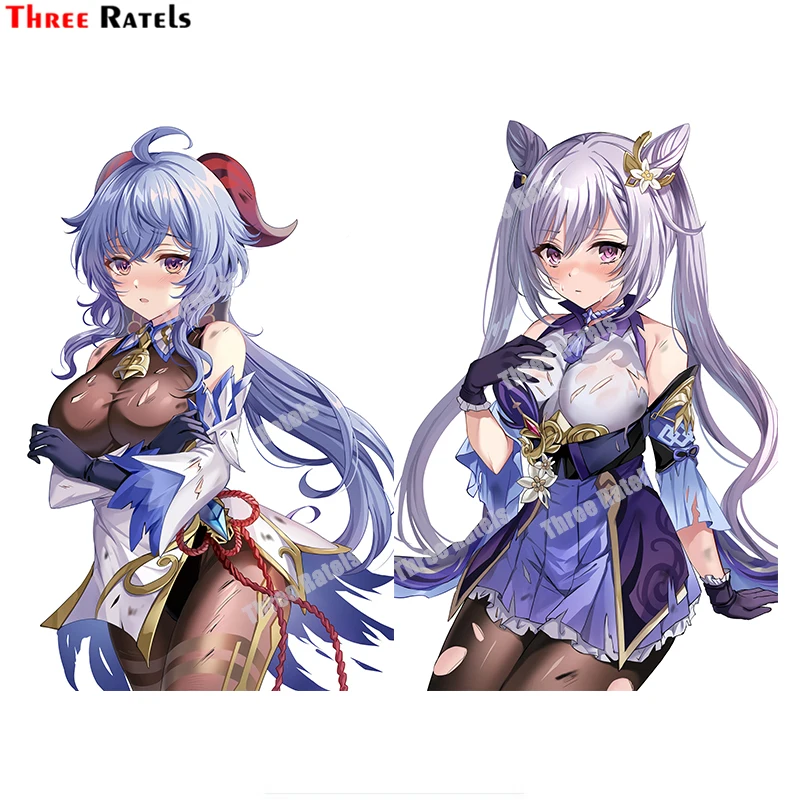 

Three Ratels B512 Keqing Genshin ударопрочный автомобильный аксессуар персонализированные креативные наклейки и наклейки для царапин