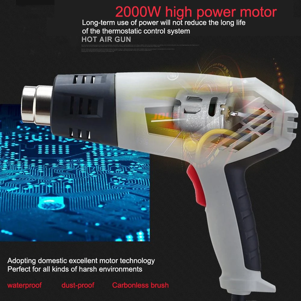 Набор для пайки 20 шт. Электрический паяльник с феном и регулировкой температуры 30