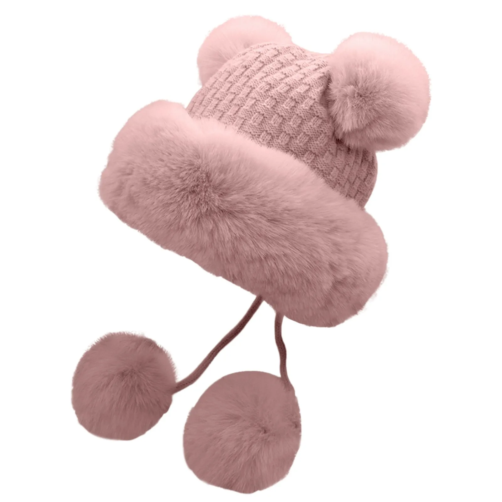 

Ear Protection Hat Women's Snow Cute Hat Knitted Winter Hat Wool Warm Thick Baseball Caps Baseball cap For men & women