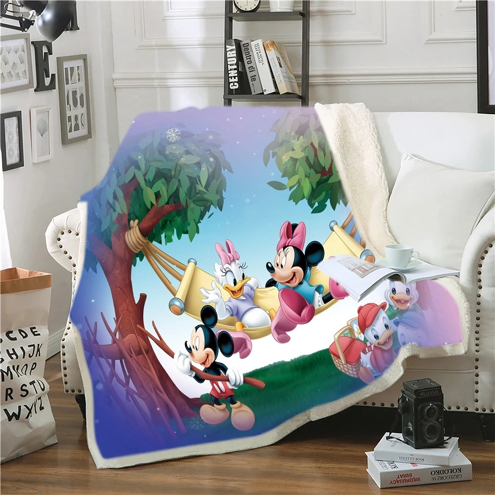 Disney с Микки Маусом Минни Одеяло мягкие теплые коралловые Флисовое одеяло лист