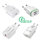 Быстрое зарядное устройство 18 Вт, светящийся USB-адаптер для iphone 6 7 8X11 12, для Samsung Galaxy S6 Tab A 8,0 Xiaomi Redmi Huawei MatePad