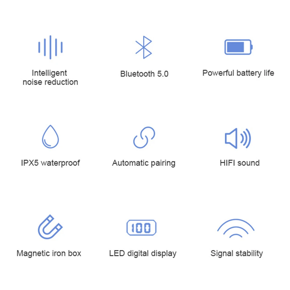 Мини bluetooth-наушники-вкладыши с зарядным отсеком и цифровым дисплеем | Электроника