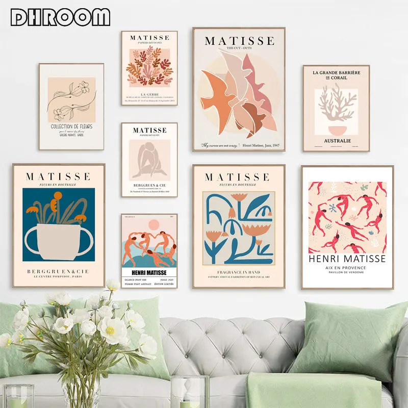

Framed Art Print Matisse Canvas Painting Sheets for Paintings Living Room Decoration Picture Wall Art Esthetic Room Decor