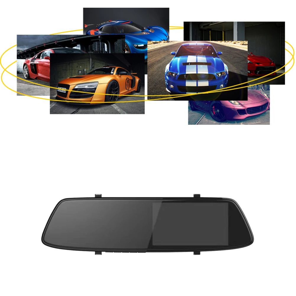 

HD 1080P 4.3"Video Recorder Dash Cam Rear View Mirror Car Camera DVR