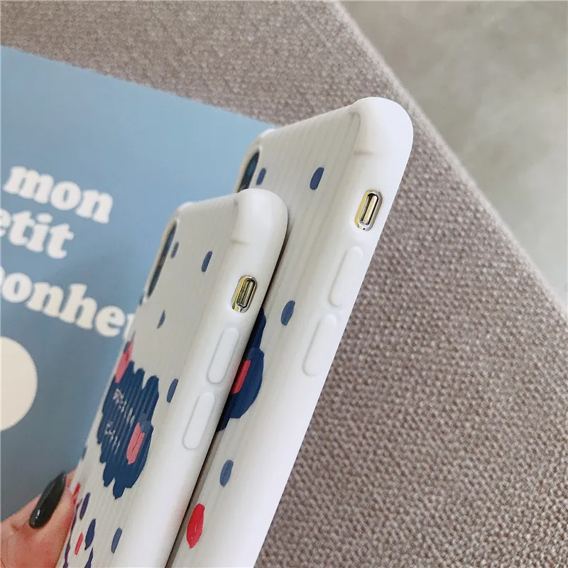 Suef мультяшный мягкий чехол из ТПУ с ручной росписью для iPhone 11 Pro Max 6 6s 7 8 Plus X Xr Xs