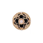 Брошь бижутерная Крест (Замок-булавка, Золотистый) 12-56222