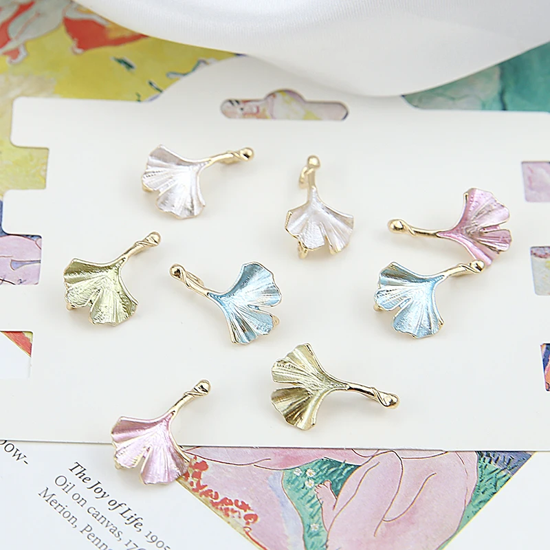 Аксессуары ручной работы сделай сам сплав окрашенные распылением листья гинкго