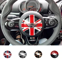 union jack 3d steering wheel center panel car sticker for mini cooper jcw f54 f55 f56 f60 car styling accessories interior trim
