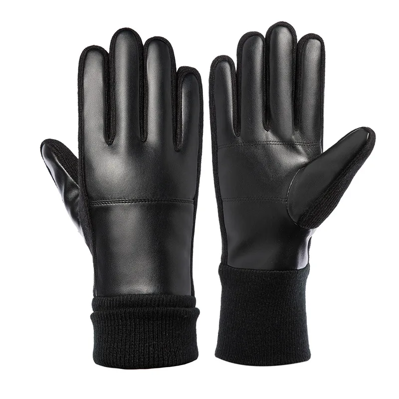 

Men's PU Leather Finger Gloves
