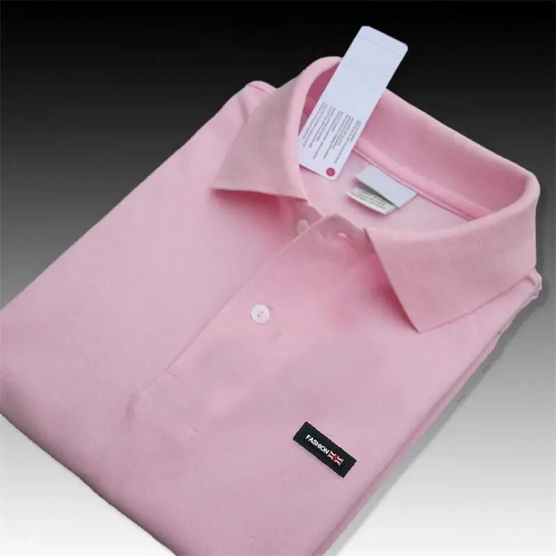 Высокое качество летние мужские рубашки поло с коротким рукавом 100% хлопок Новая