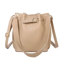 casual wide strap bucket bag women shoulder bags large capacity vintage pu leather crossbody bags purses and handbags sac a main