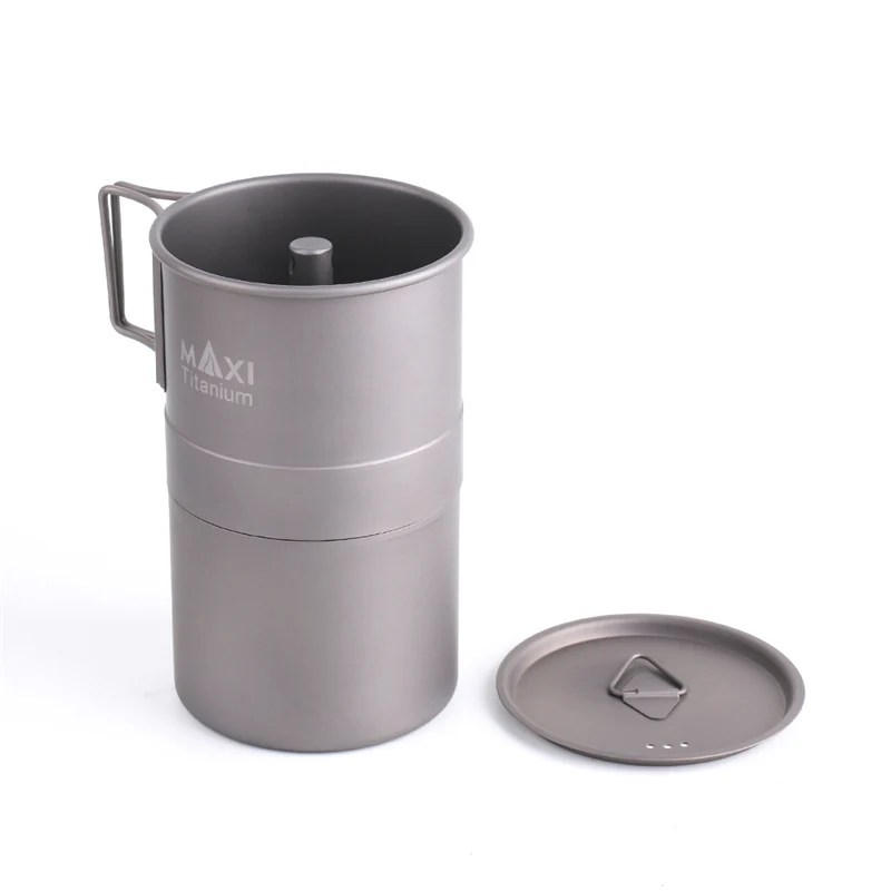 MAXI titanium Moka плита эспрессо кофейник легкий портативный|Столовые приборы для