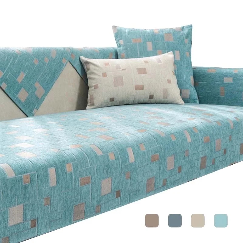 Современное нескользящее покрывало для дивана чехлы из синели гостиной