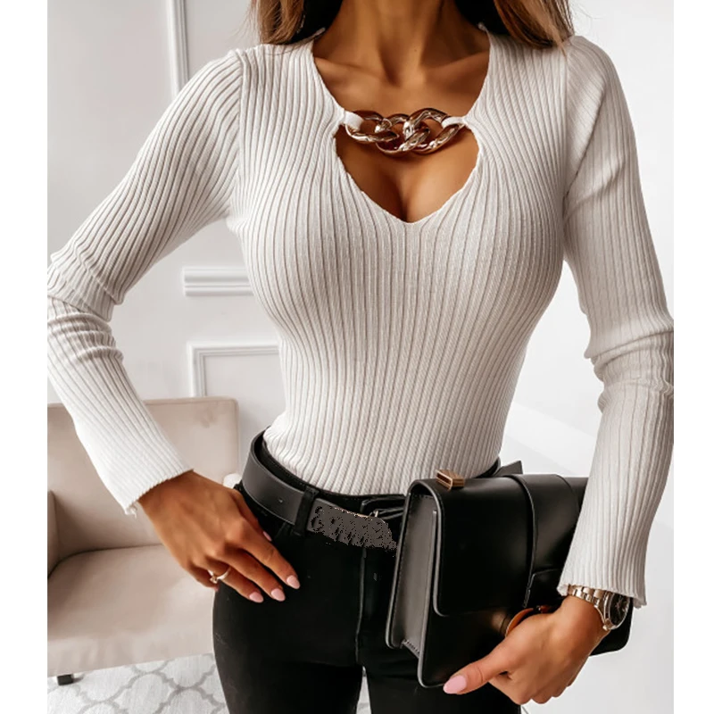 

2020 Womens Tops and Blouses Sexy Solid Color Hollow Out Long Sleeve Women Blouse Winter Tops Women