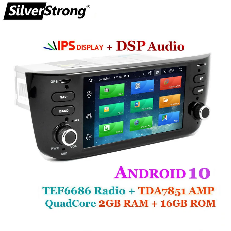 Автомагнитола SilverStrong IPS DSP Android10 для FIAT Punto 199 310/ Linea 323 2012 2013 2014 2015 2016 | Автомобили и