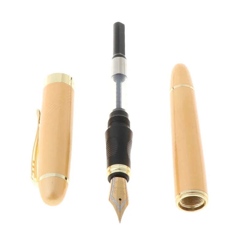 

New Jinhao X450 Fountain Pens Medium Nib Pen Gold Trim Quality Chic Writing Gift