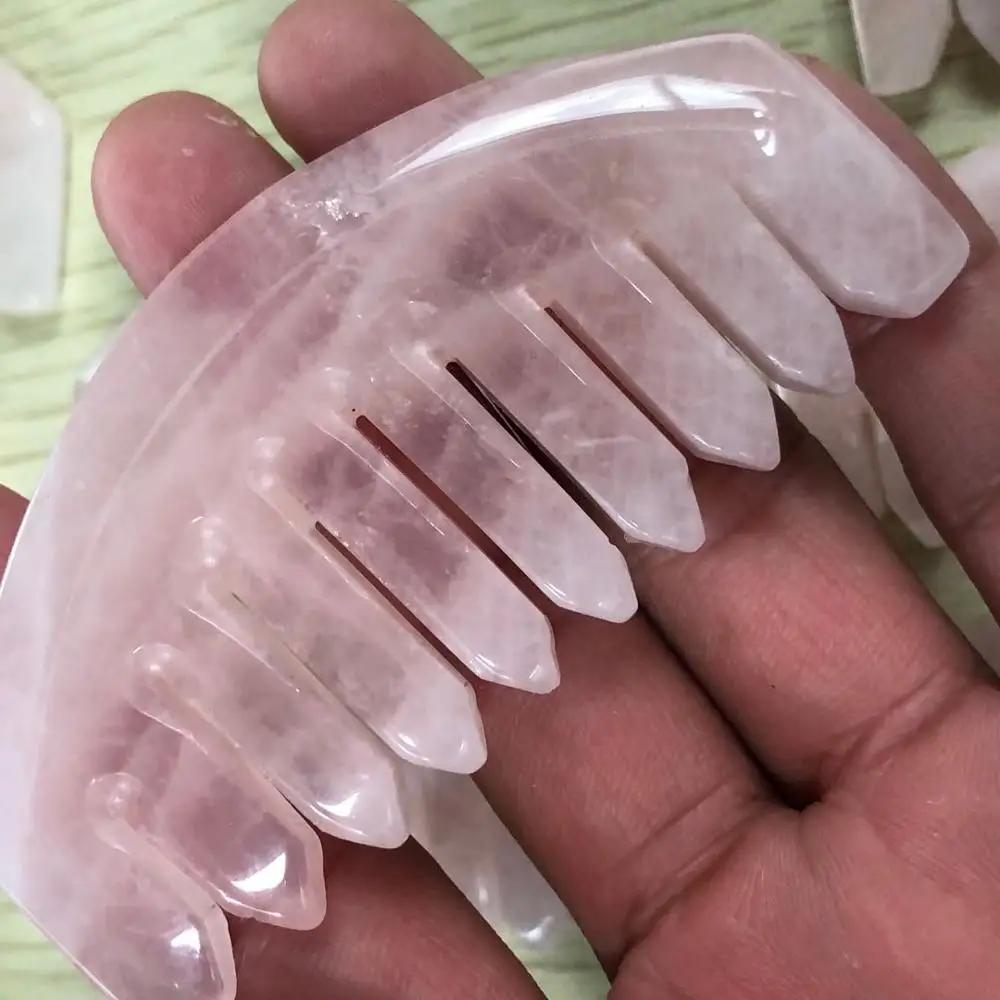 

Hand-carved natural powder crystal, crystal comb, crystal healing treatment