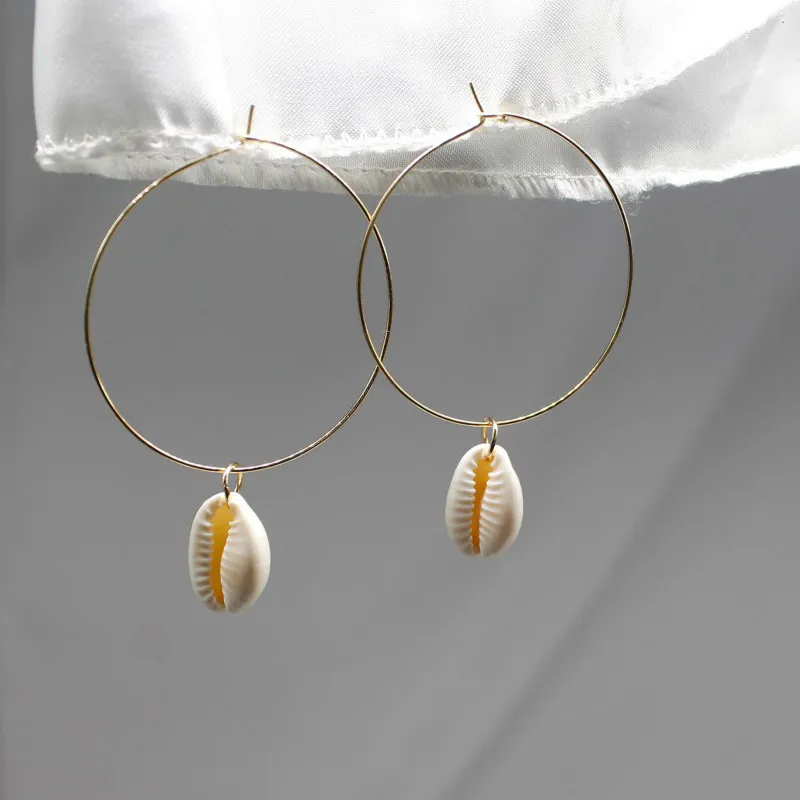 

Boho Shell Earrings For Women Vintage Irregular Geometric Seashell Statement Earrings Beach Jewelry gift for woman