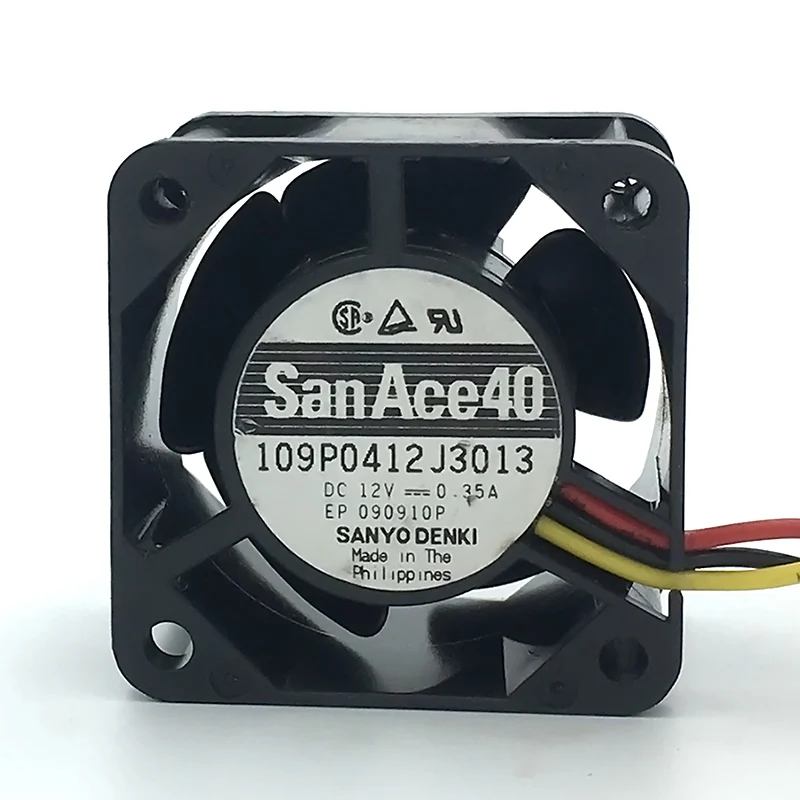 Сервер San Ace 40 4 см вентилятор 4028 40*40*28 мм 12 В 0.35A чехол для сервера Вентилятор охлаждения 109P0412J3013 с 3pin