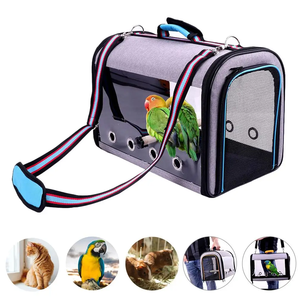 

Bird Carrier Bird Travel Cage Outdoor Transport Parrot Cage Bird Carrying With Perch Dog Backpack For Pet Parrot Cat Rabbit