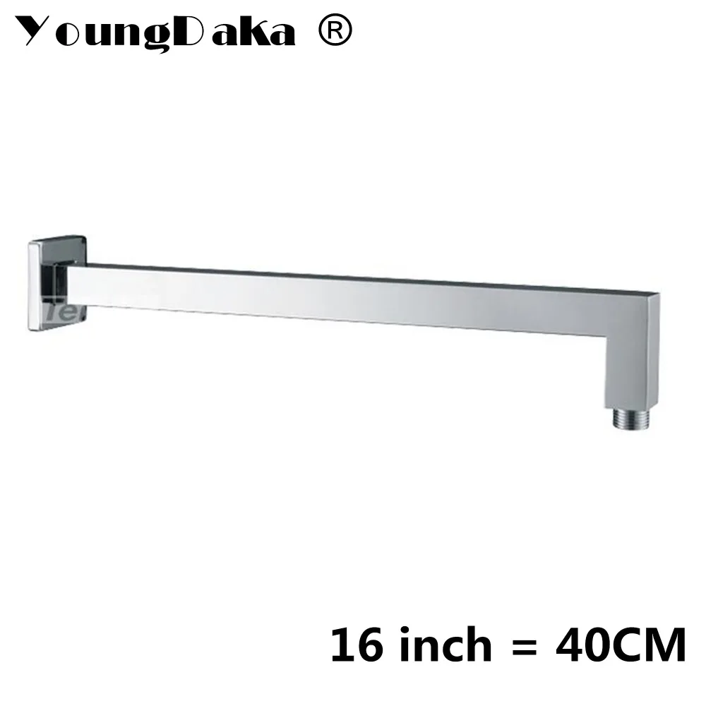 

40cm 16inch Stainless steel Chrome Square Shower Arm for Rain Shower Head Bathroom Accessories Wall Mounted Ceiling Mounted Arm