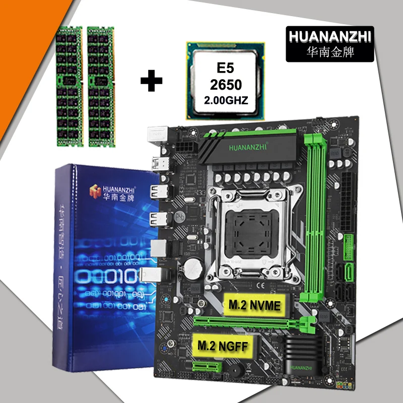 Материнская плата HUANANZHI X79 Micro ATX CPU комплект ОЗУ LGA2011 материнская с процессором Xeon