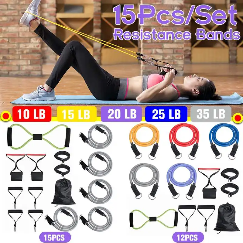 

Men Women Fitness Resistance Bands Kits Home Yoga Pilates Abs Tube Belt Workout Band Exercise Tube Band for Home Workouts Streng