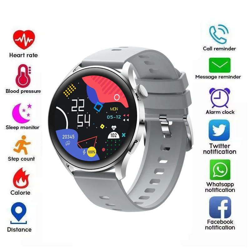 

Смарт-часы S88 с Bluetooth, фитнес-трекером, пульсометром и тонометром
