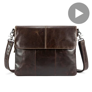 Сумка-мессенджер на плечо для мужчин и женщин, портфель кросс-боди из натуральной кожи для документов, офиса