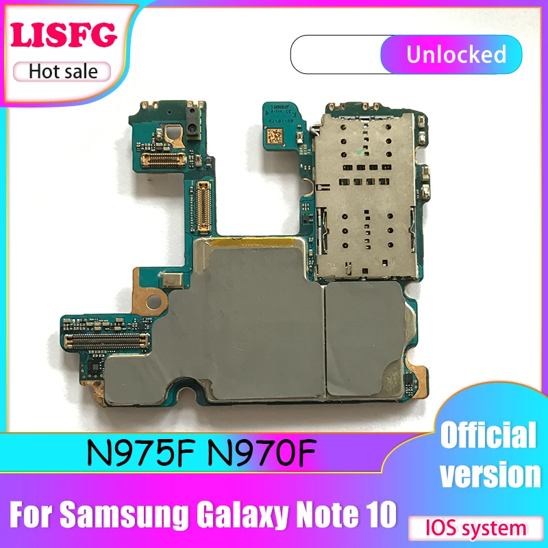 Разблокированная материнская плата для Samsung Galaxy Note 10 N970F N970FD N970U NOTE Plus N975F N975U N975FD